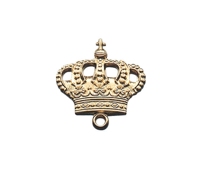 Krone vergoldet mit Öse und Ring