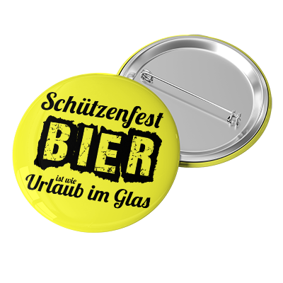 Button Urlaub im Glas