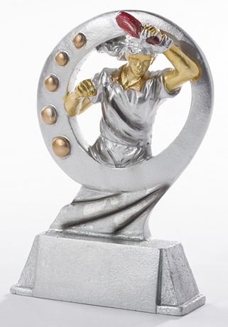 Resinfigur Tischtennis Damen / Höhe 170 mm
