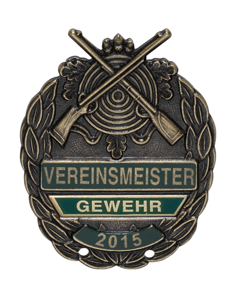 Vereinsmeisterabzeichen bronzefarbig mit Sicherheitsnadel Vereinsmeisterabzeichen bronzefarbig mit Sicherheitsnadel
