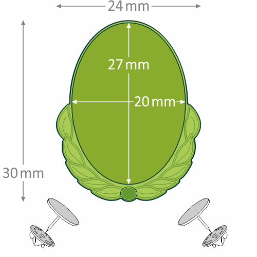 Expressabzeichen oval 30mm vergoldet mit Kranz