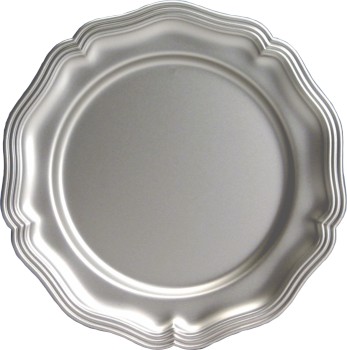 Metallteller Chippendale Ø 12 cm - schwer und repräsentativ