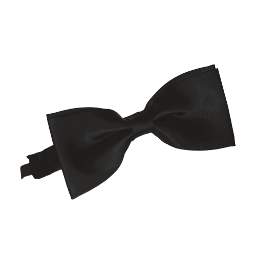 Fliege schwarz mit Ankerband in stumpfer Form Schwarze einfarbige Fliege mit Ankerband in stumpfer Form, aus Polyester mit leicht matter Oberfläche
