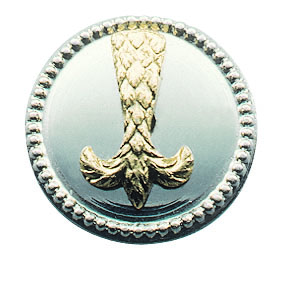 Auflage versilbert mit Sicherheitsnadel