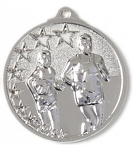 Medaille Leichtathletik/Laufen  Ø 45 mm - silber