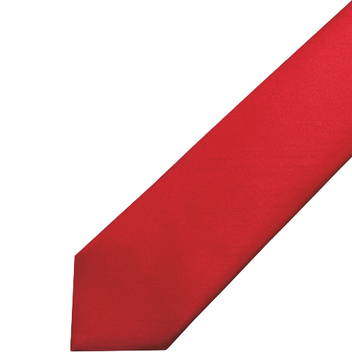 Krawatte rot, Shantung Rote, unifarbene Krawatte mit Shantung-Struktur in schmal zulaufender Form