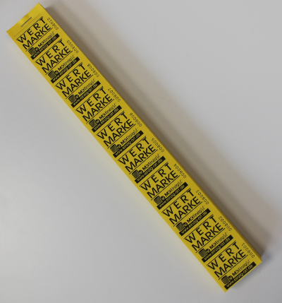 Wertmarken - 1.000 Stück zu 100 Streifen gelb Wertmarken - 1.000 Stück zu 100 Streifen gelb
