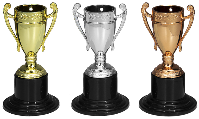Mini - Pokal gold H 105 mm / D 50 mm