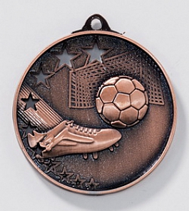 Zamak-Medaille Fußball Ø 50 mm - bronze Zamak-Medaille Fußball Ø 50 mm - bronze