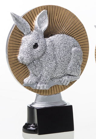Resinfigur Kaninchenzucht - Höhe 200 mm