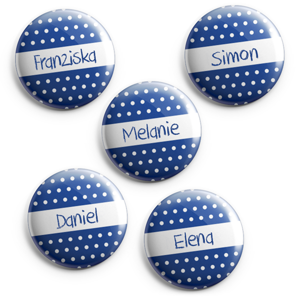 Buttons mit Namen 10er Set