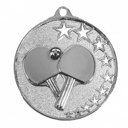 Medaille Tischtennis Ø 50 mm - silber