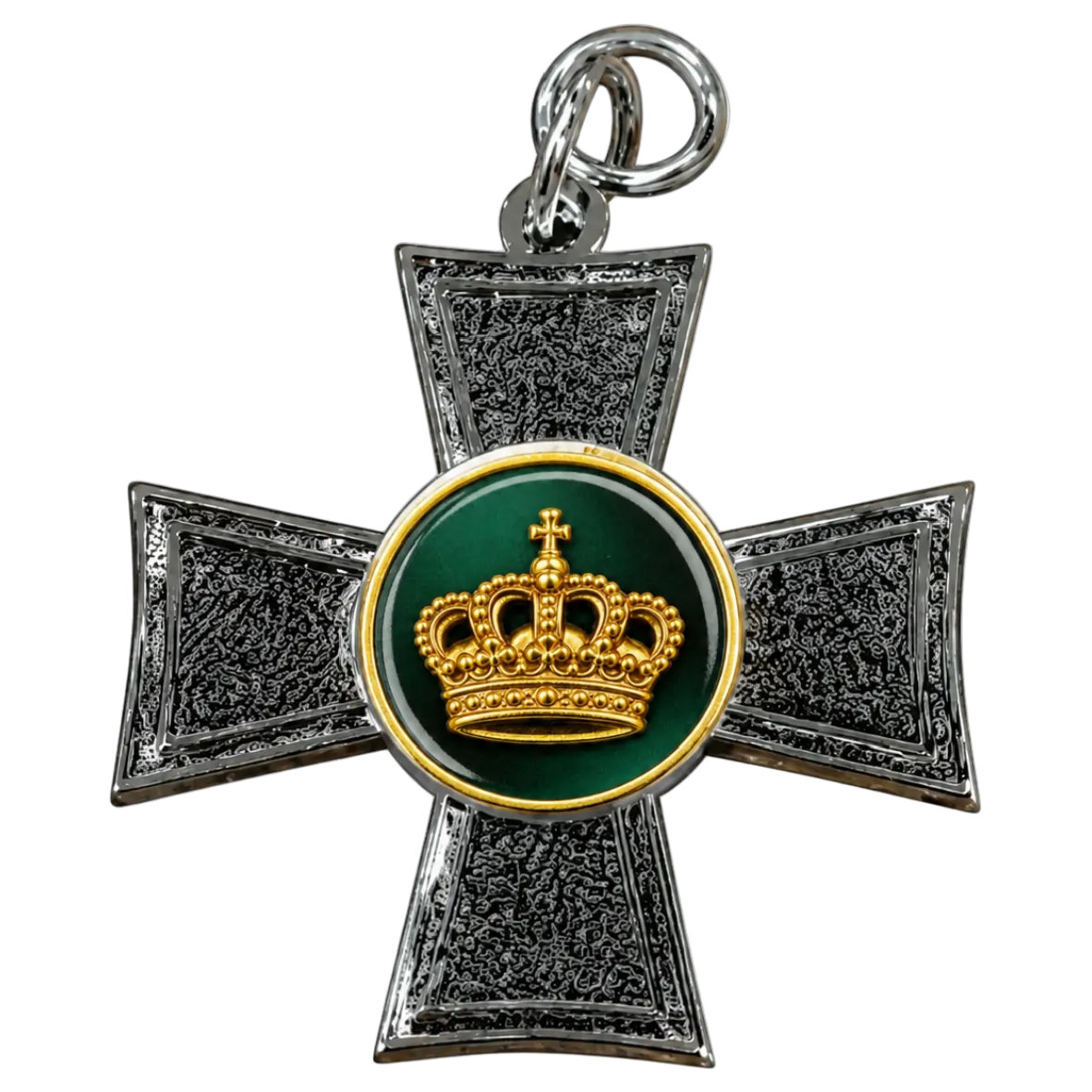 medaille, kreuz, anhänger, königlich, krone