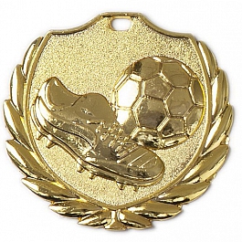 Zamak Medaille Fußball Wappen - 49 x 48 mm - gold Zamak Medaille Fußball Wappen - 49 x 48 mm - gold