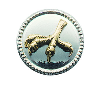 Auflage versilbert mit langer Nadel