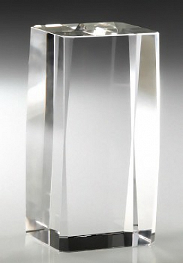 Kristallglasblock Glaspokal - schlicht (10 x 5 x 5 cm) mit Geschenkbox