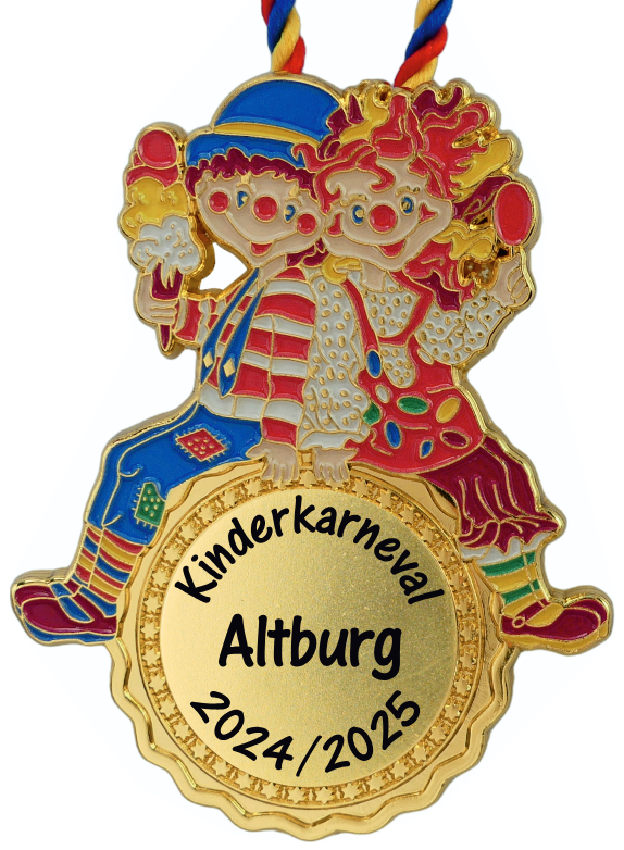 Karnevalsorden "Clown Paar mit Eis" Karnevalsorden "Clown Paar mit Eis"