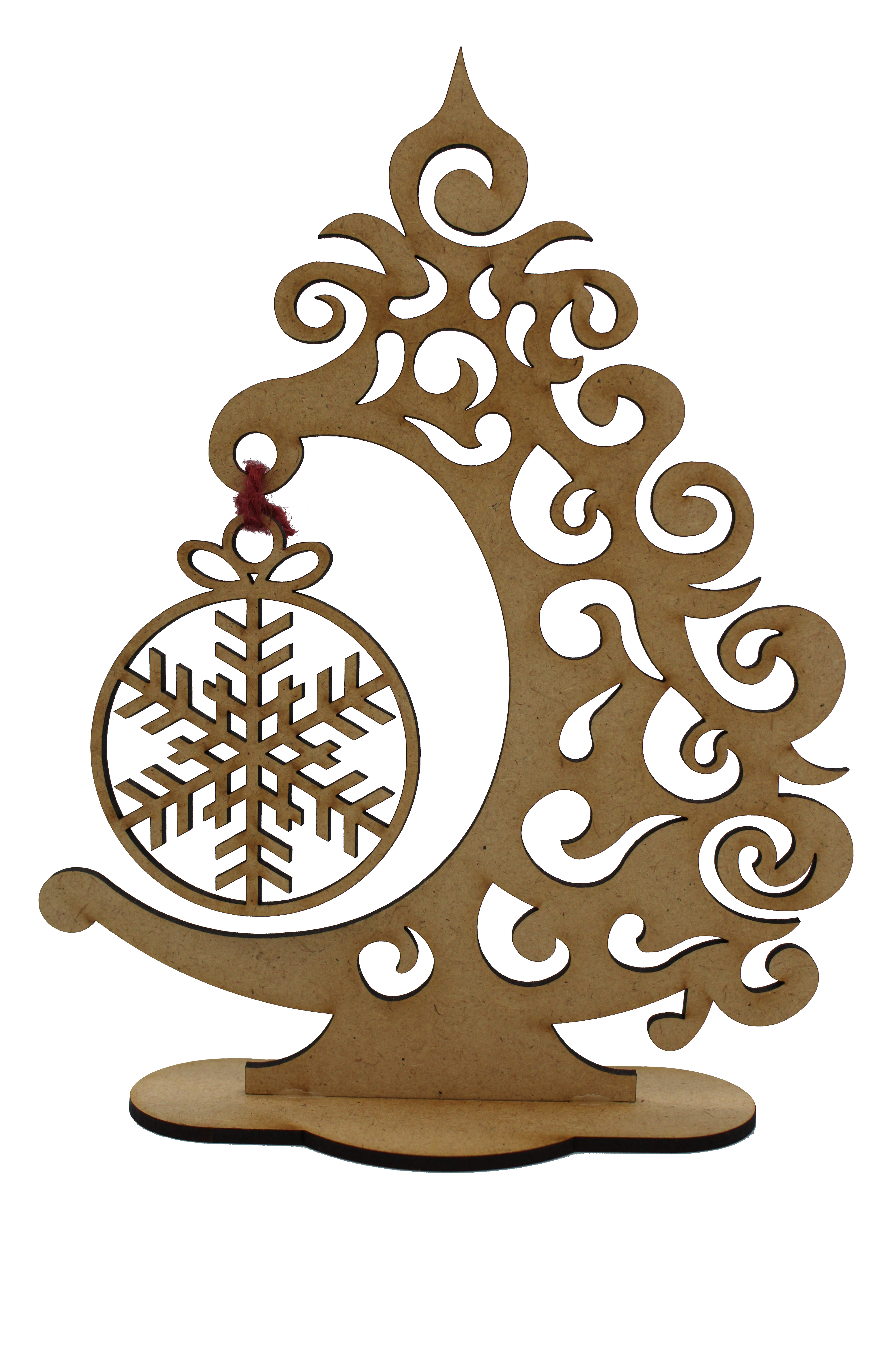 Holztannenbaum mit Anhänger - Hangefertigt Variante: Weihnachtkugel