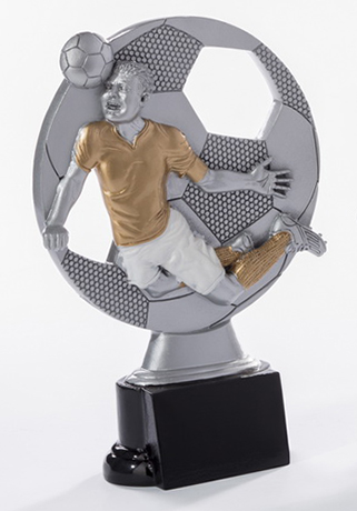 Resinfigur - Kopfball - Höhe 160 mm