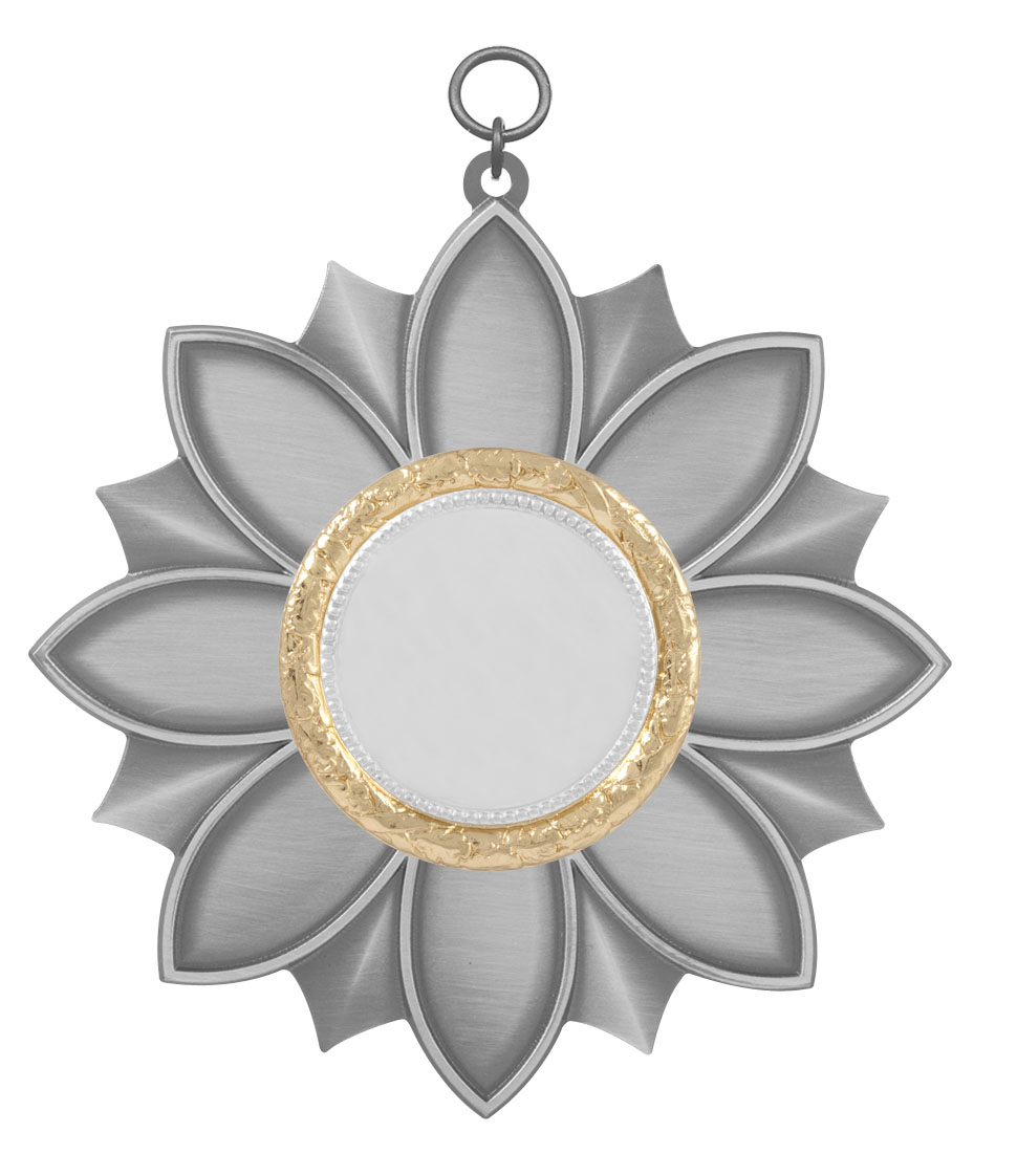 Orden mit Kranz versilbert mit Öse und Ring