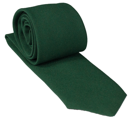 Schützenkrawatte grün, uni Grüne Schützenkrawatte in Uni-Optik, aufgerollt dargestellt mit klassischer Form und glatter Polyester-Oberfläche
