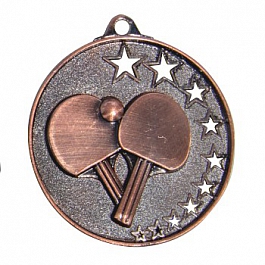Medaille Tischtennis  Ø 50 mm - bronze