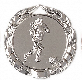 Medaille Fußball Frauen/Mädchen  Ø 40 mm - silber