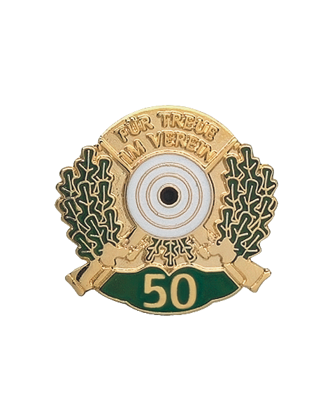 Jubiläumsabzeichen Zahl 50 vergoldet