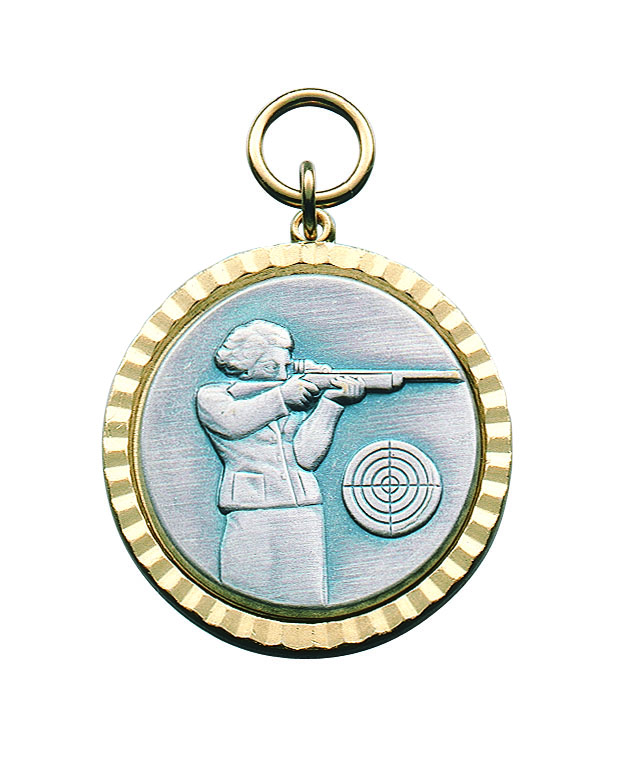 Anhänger mit Auflage 25383 versilbert mit Öse und Ring