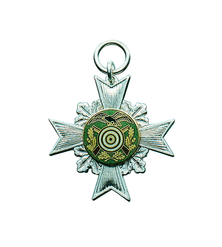 Orden versilbert mit Öse und Ring