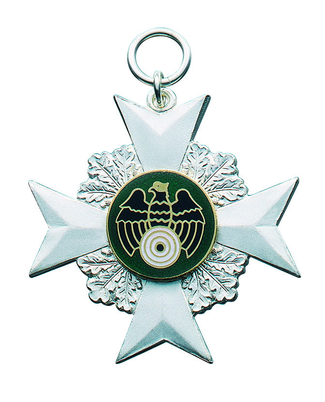 Orden versilbert mit Öse und Ring