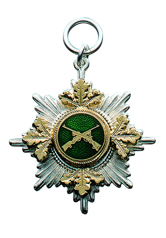 Orden versilbert mit Öse und Ring