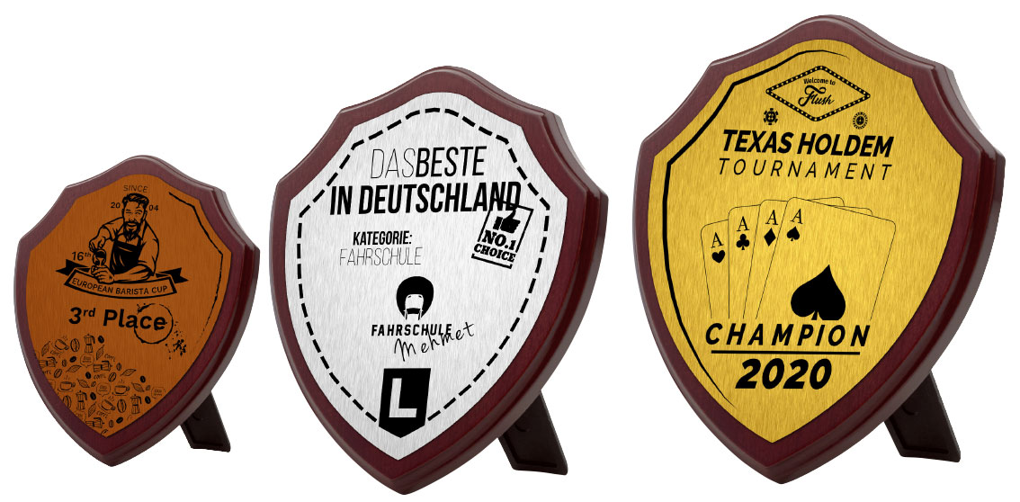 D260-DE Ehrentafel mit Gravur 85 x 100 mm