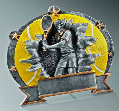 Plakette Tennis Herren / 114x142mm, Zum Hängen und Stellen Plakette Tennis Herren / 114x142mm, Zum Hängen und Stellen