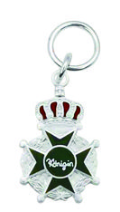 Miniaturorden Königin, versilbert mit Öse und Ring Miniaturorden Königin, versilbert mit Öse und Ring