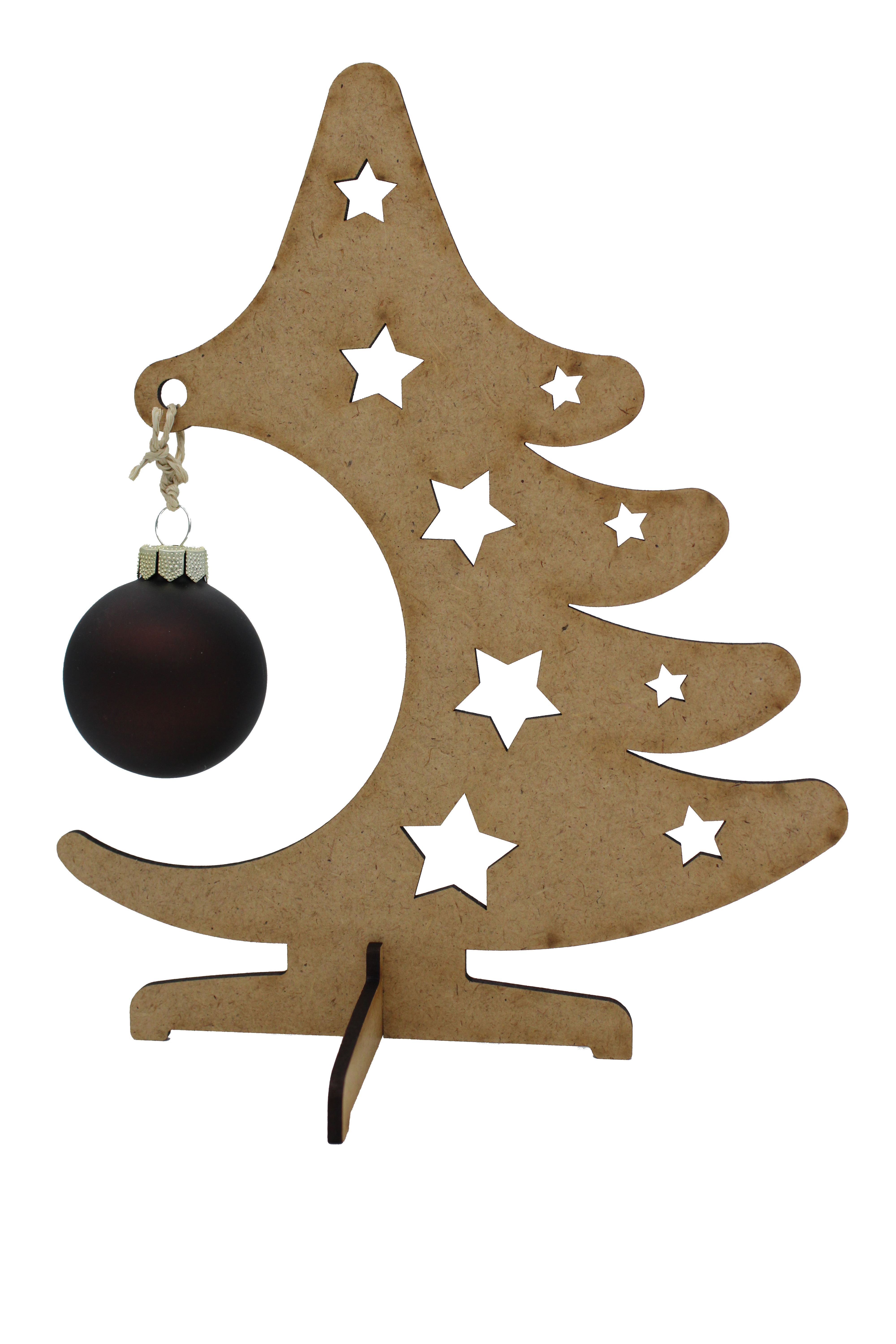 Holztannenbaum mit Anhänger - Hangefertigt Variante: Weihnachtkugel