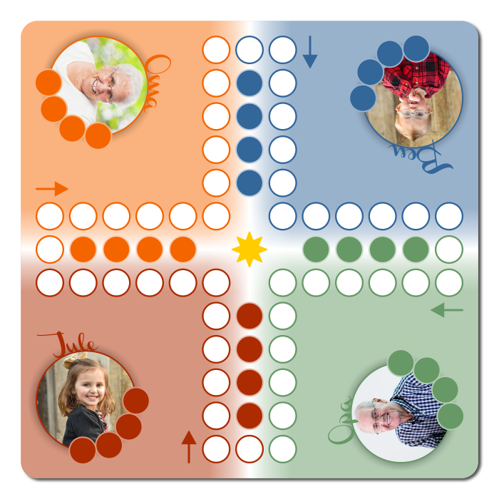 Maxitafel 385 x 385 mm – Buntes Spielvergnügen mit Deinen eigenen Fotos!