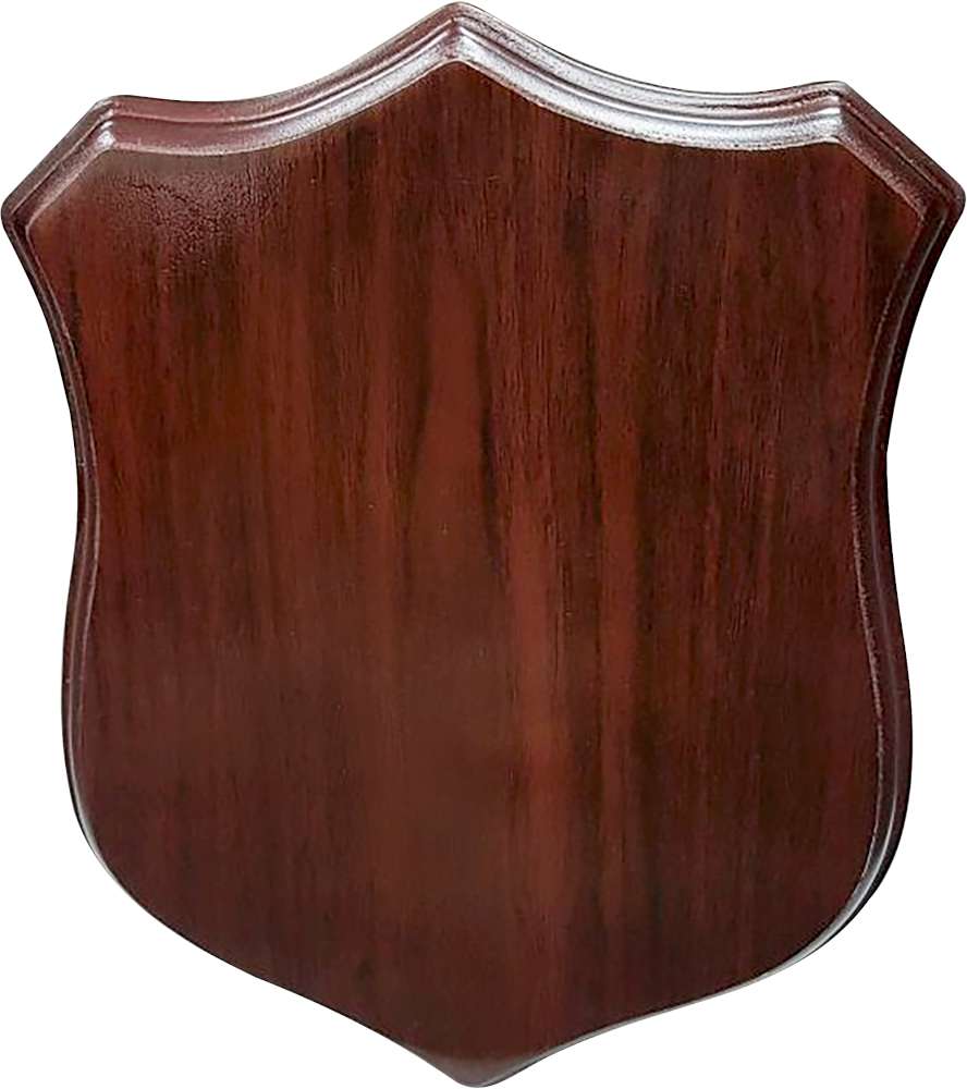 Holztafel in Wappenform - Walnuss / 220x170 mm
