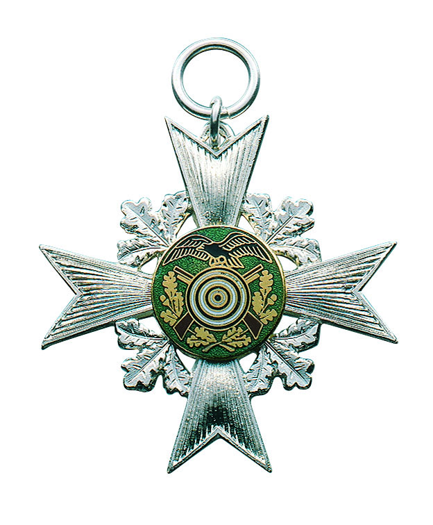 Orden versilbert mit Öse und Ring