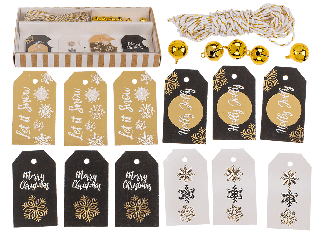 Geschenkanhänger-Set Golden Shine, 24er Set im Karton