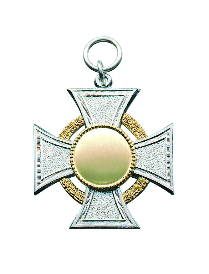 Orden versilbert mit Öse und Ring Orden versilbert mit Öse und Ring