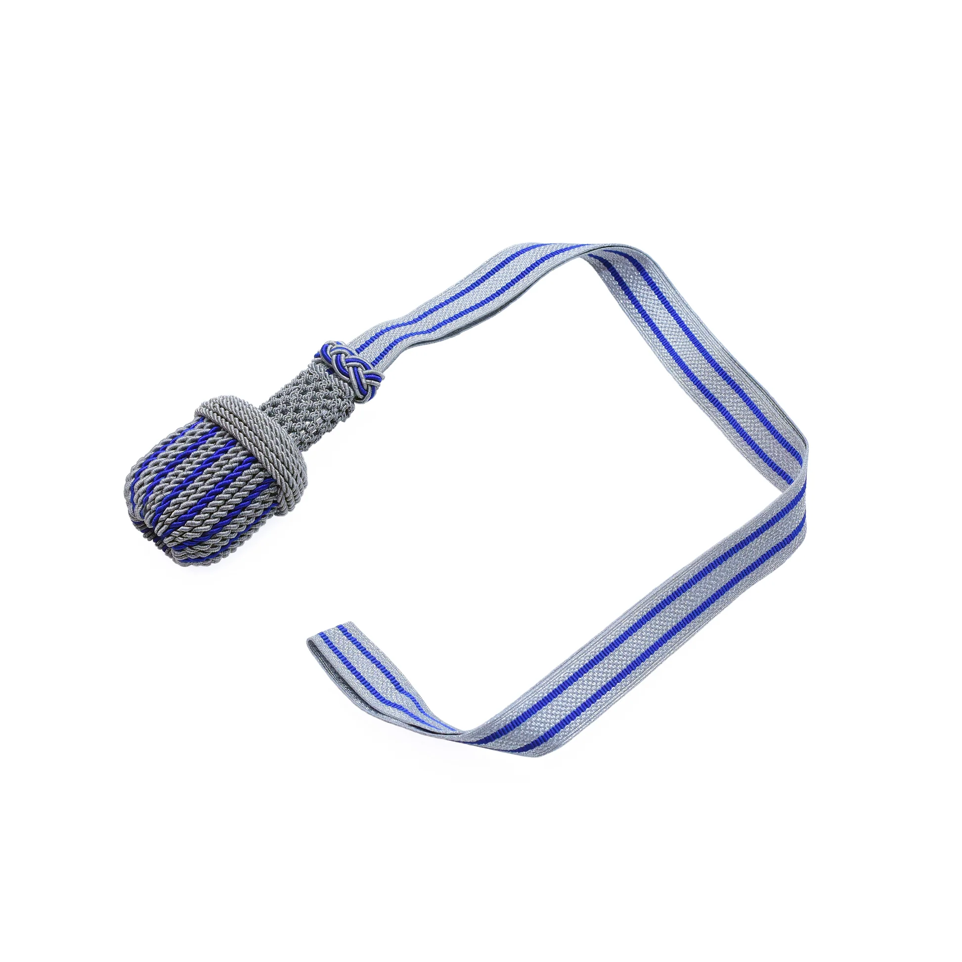 Portepee,große ovale Quaste silber/blau Portepee,große ovale Quaste silber/blau