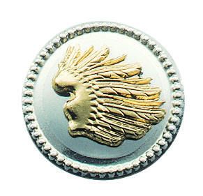 Auflage versilbert mit Sicherheitsnadel