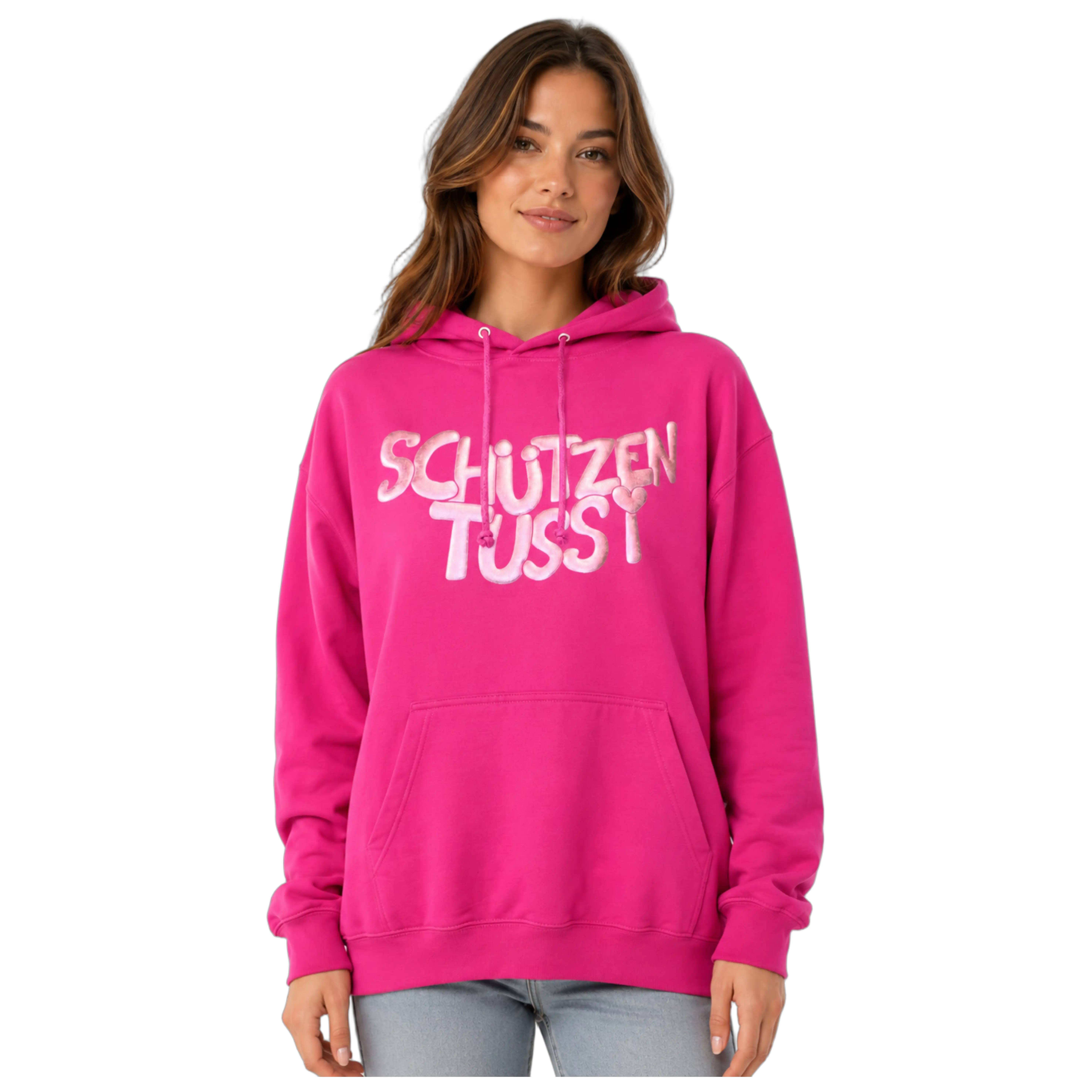 Schützentussi Hoodie pink – Kapuzenpullover mit Puffy-Flex 3D-Druck Größe: S Schützentussi Hoodie pink – Kapuzenpullover mit Puffy-Flex 3D-Druck Größe: S