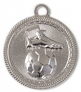 Zamak-Medaille Fußball - Ø 50 mm / silber Zamak-Medaille Fußball - Ø 50 mm / silber
