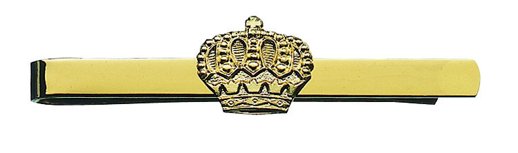 Krawattenschieber mit Krone, vergoldet