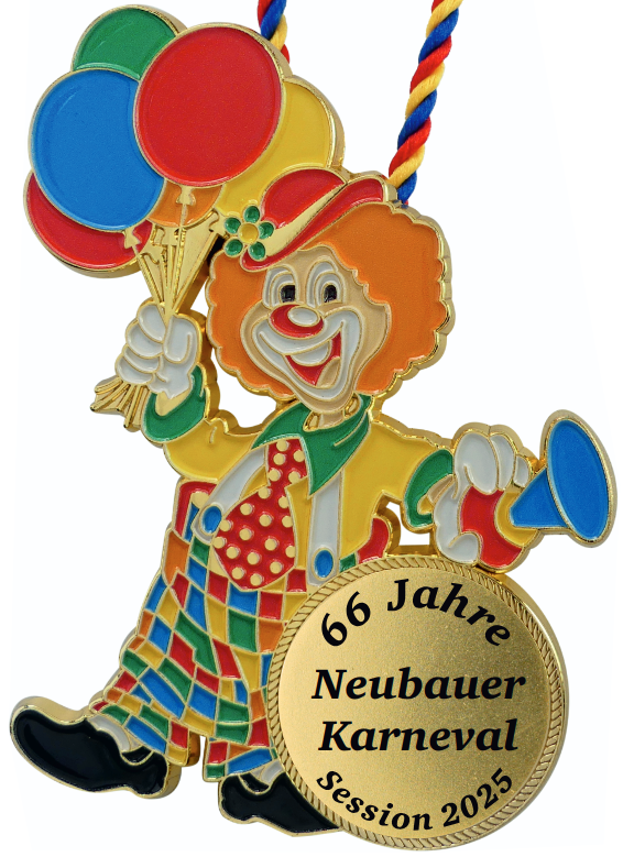 Karnevalsorden "Clown mit Ballons und Trompete"