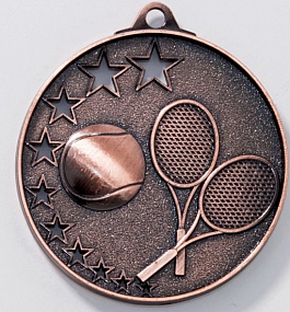 Medaille Tennis Ø 52 mm - bronze Medaille Tennis Ø 52 mm - bronze