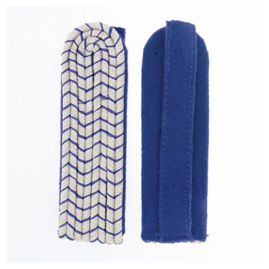 Schulterstücke vierstreifig silber/blau national auf blau Schulterstücke vierstreifig silber/blau national auf blau