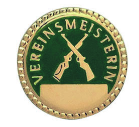 Vereinsmeisterin-Abzeichen versilbert mit langer Nadel Vereinsmeisterin-Abzeichen versilbert mit langer Nadel